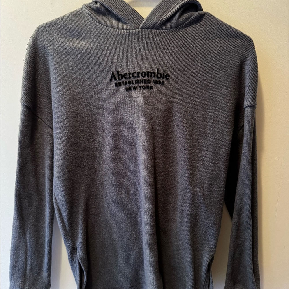 Abercrombie & Fitch Men's Gray Hoodie Sweater